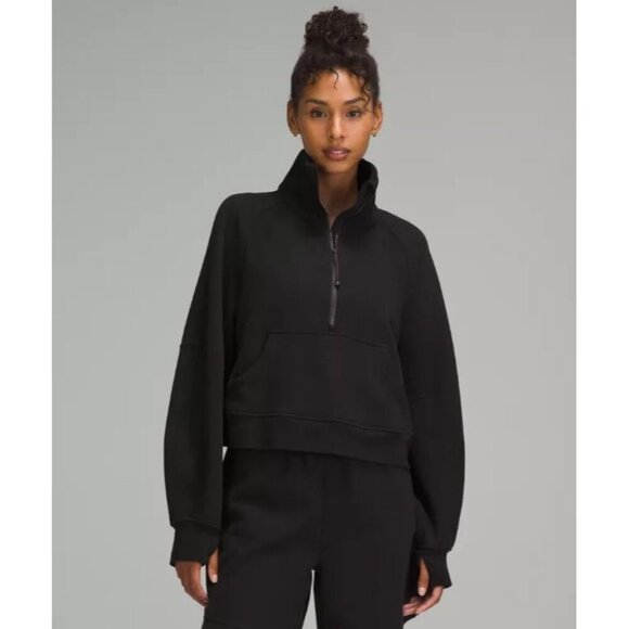 lululemon athletica Tops - Scuba Oversized Funnel Neck Half Zip - Black